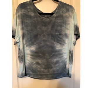 Tie dye American eagle shirt